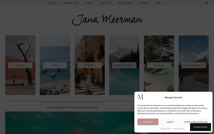 Screenshot of janameerman.com