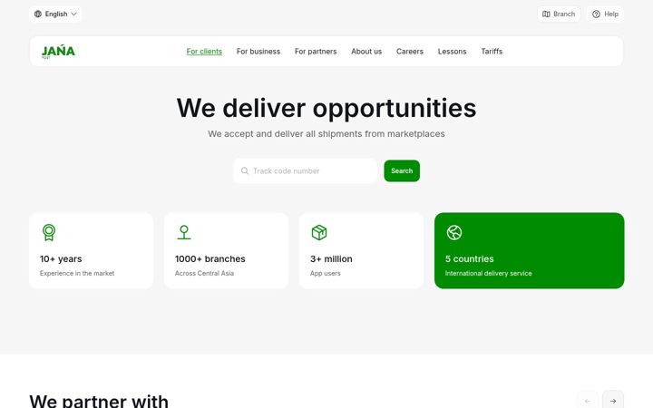 Screenshot of janapost.kz