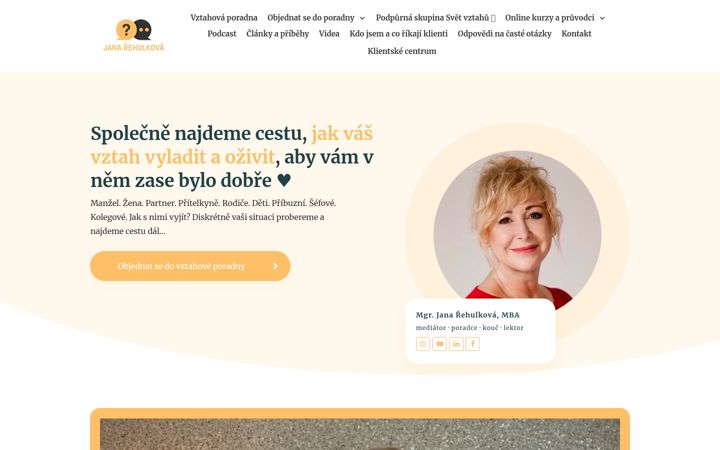 Screenshot of janarehulkova.cz