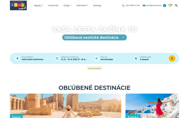 Screenshot of janatravel.sk