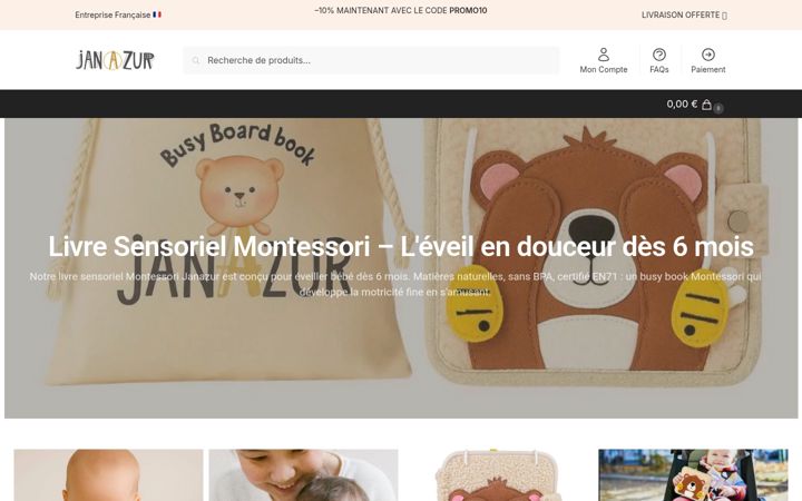 Screenshot of janazur.fr