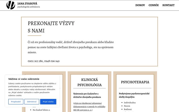 Screenshot of janazvarova.sk