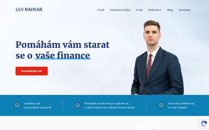 Screenshot of janbainar.cz