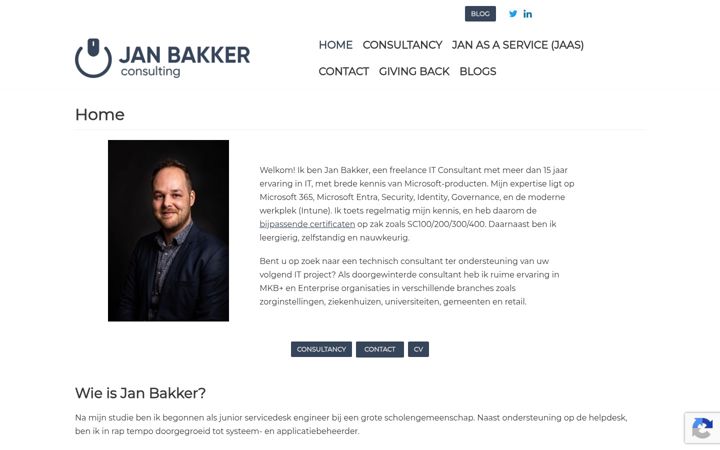 Screenshot of janbakkerconsulting.nl
