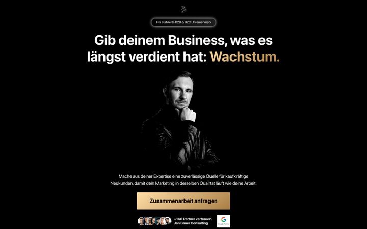 Screenshot of janbauerconsulting.com