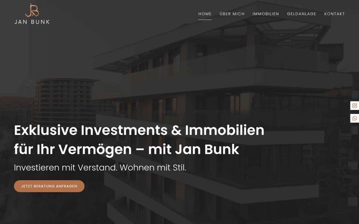 Screenshot of janbunkrealestate.de