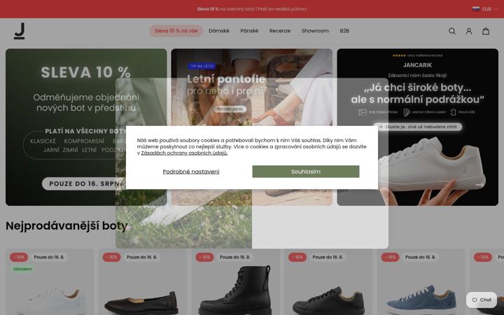 Screenshot of jancarikshoes.sk