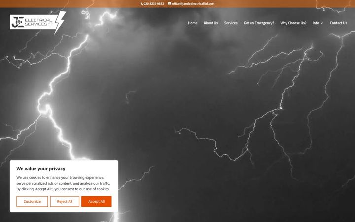 Screenshot of jandeelectricalltd.com