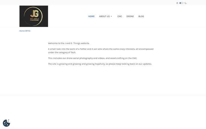 Screenshot of jandgthings.uk