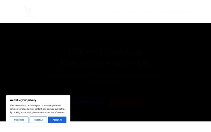 Screenshot of jandjlogistics.co.uk
