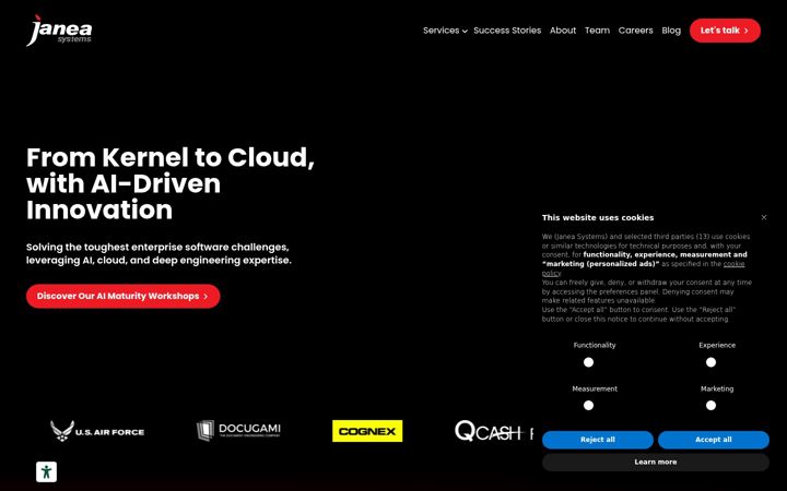 Screenshot of janeasystems.com