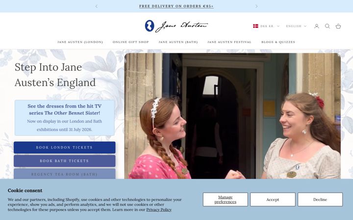 Screenshot of janeausten.co.uk