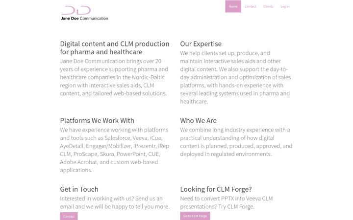 Screenshot of janedoe.se