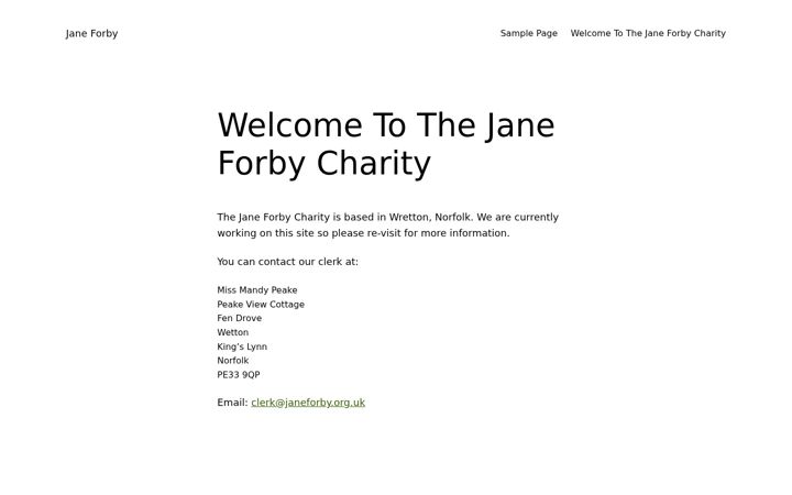 Screenshot of janeforby.org.uk