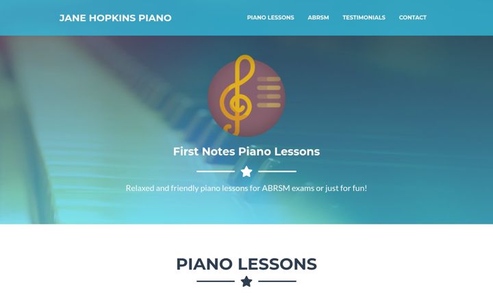 Screenshot of janehopkinspiano.co.uk