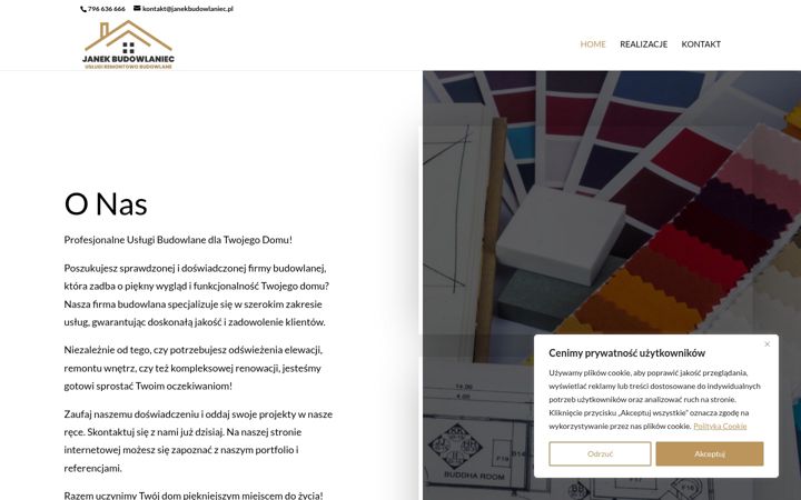 Screenshot of janekbudowlaniec.pl