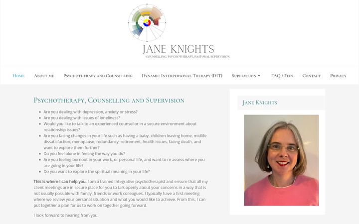 Screenshot of janeknights.co.uk