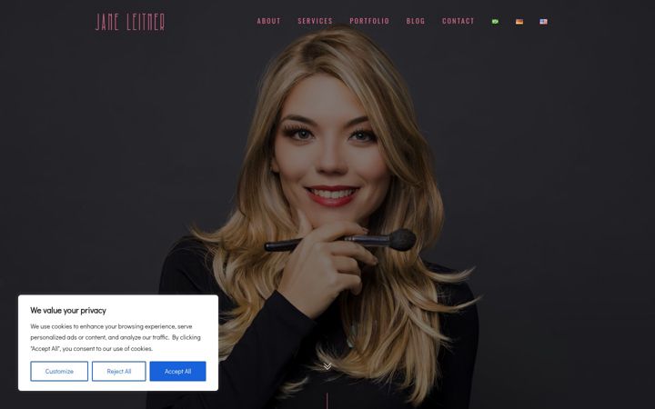 Screenshot of janeleitner.com