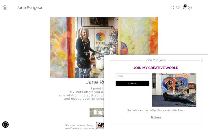 Screenshot of janerunyeonworksofart.com