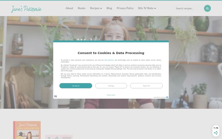 Screenshot of janespatisserie.com