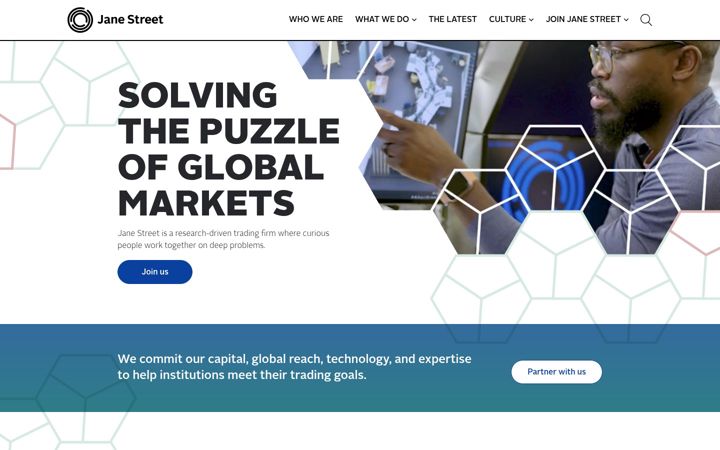 Screenshot van janestreet.com
