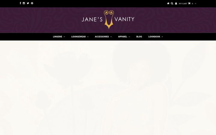 Screenshot of janesvanity.com