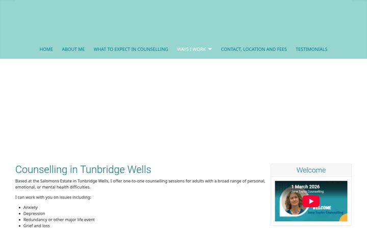 Screenshot of janetaylorcounselling.co.uk
