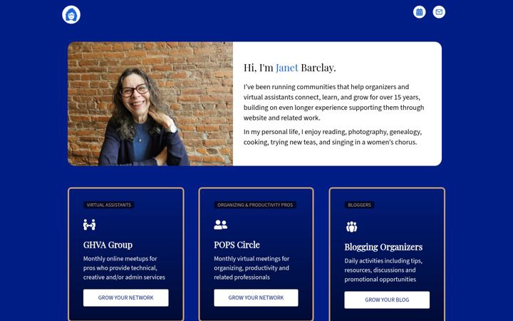 Screenshot of janetbarclay.com