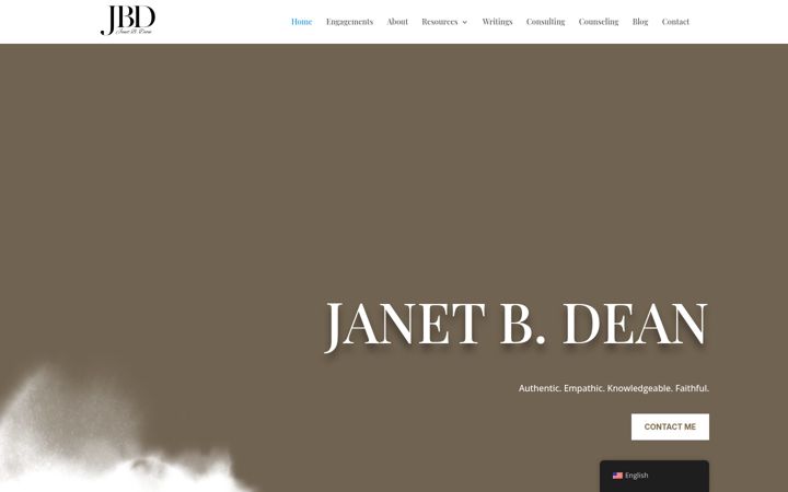 Screenshot of janetbdean.com