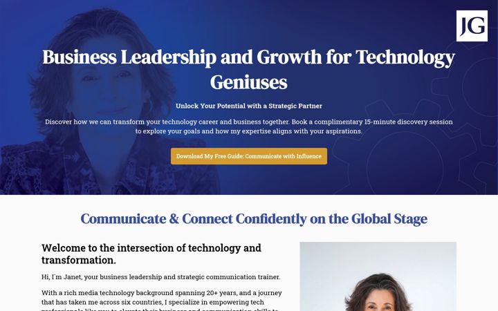 Screenshot of janetgreco.com