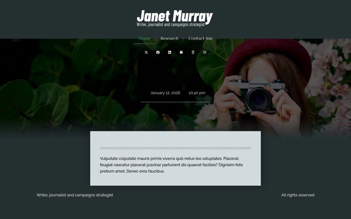 Screenshot of janetmurray.co.uk