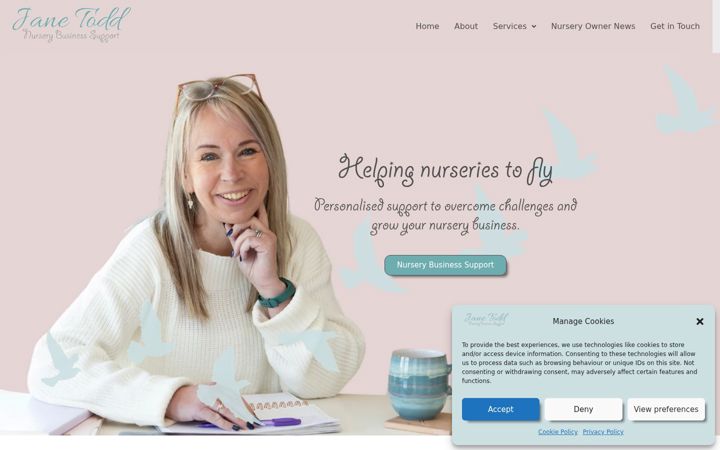 Screenshot of janetodd.co.uk