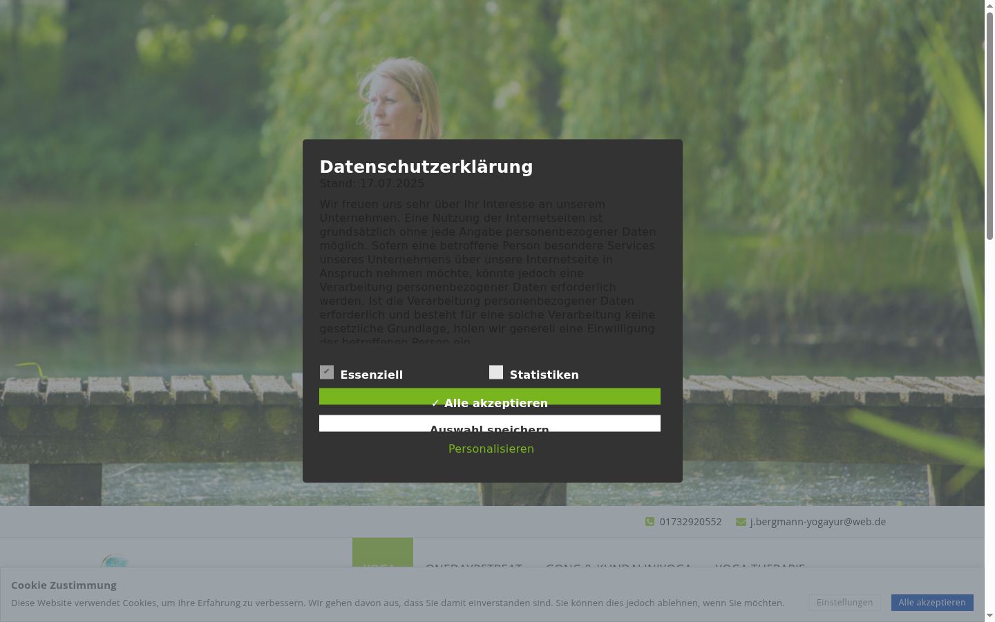 Screenshot van de toestemmingsbanner zoals getoond vóór enige interactie