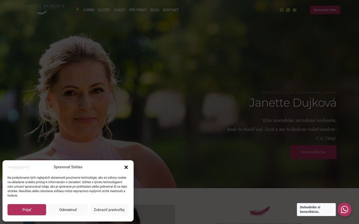 Screenshot of janettedujkova.sk