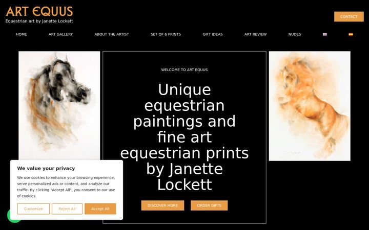 Screenshot of janettelockettart.com