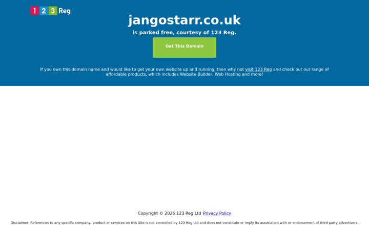 Screenshot of jangostarr.co.uk