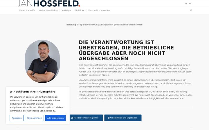 Screenshot of janhossfeld.de