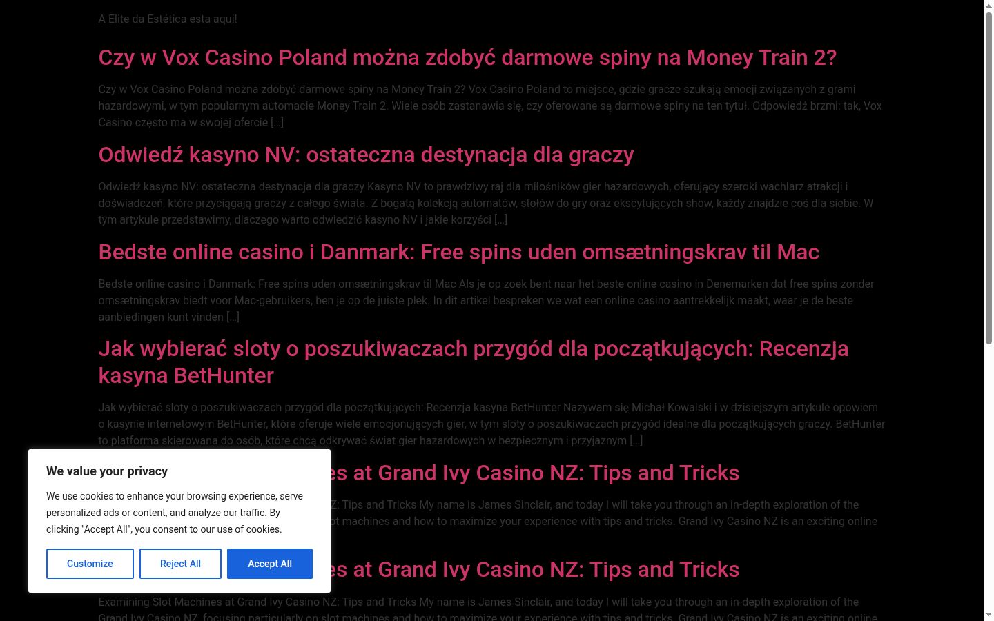 Zrzut ekranu banera zgody wyświetlanego przed jakąkolwiek interakcją