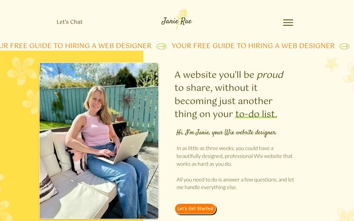 Screenshot of janierae.com