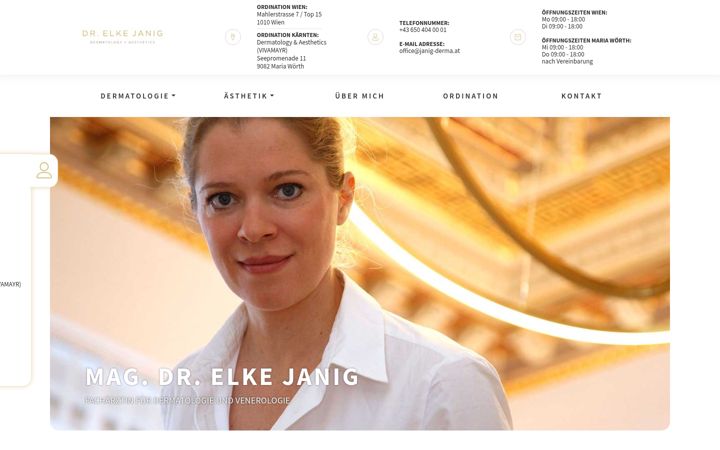 Screenshot of janig-derma.at