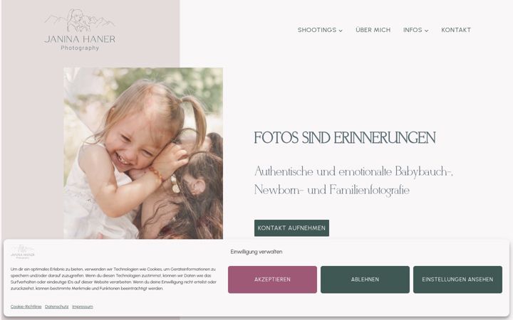 Screenshot of janinahaner.de