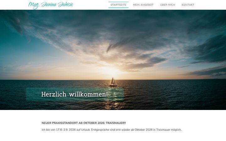 Screenshot of janinajakisic.at