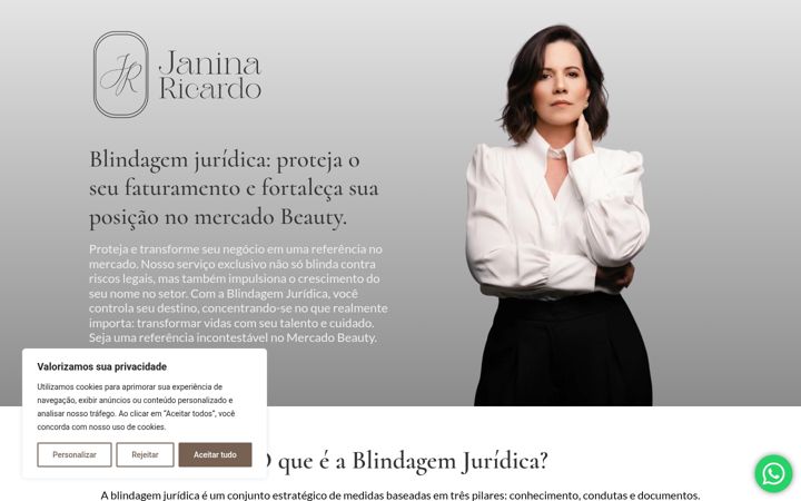Screenshot of janinaricardo.adv.br