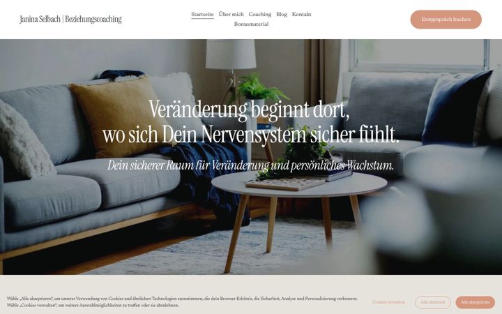 Screenshot of janinaselbach.de