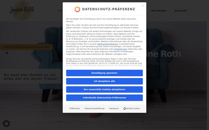 Screenshot of janine-roth.de