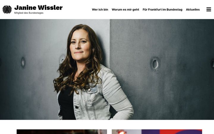 Screenshot of janine-wissler.de