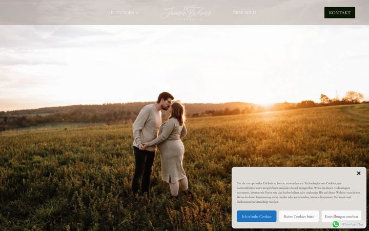 Screenshot of janine-woerner-fotografie.de