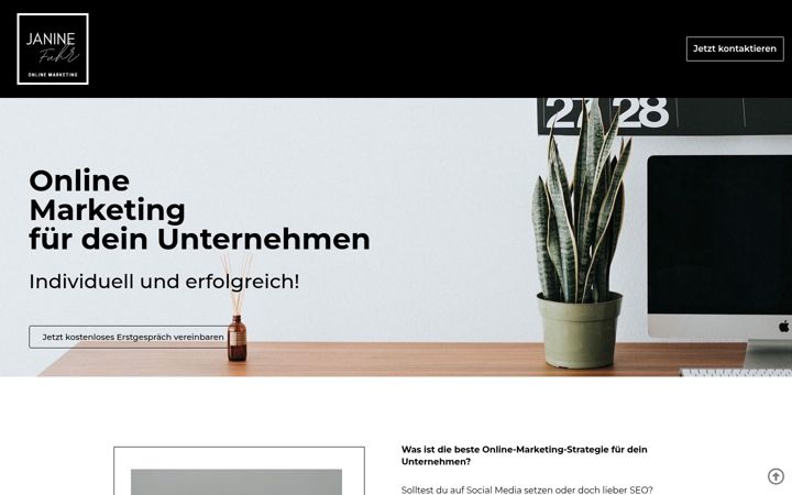 Screenshot of janinefuhr.de