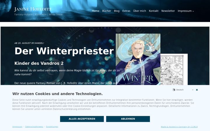 Screenshot of janinehofeditz.de
