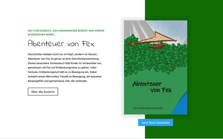Screenshot of janinejahn.info